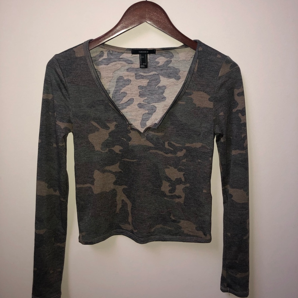 Forever 21 Camo Top